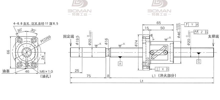 KURODA GG2010DS-BALR-1005A 黑田精工丝杆底座安装方法